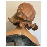LR - Richard Aurili Antique Art Nouveau Ceramic Bust