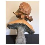 LR - Richard Aurili Antique Art Nouveau Ceramic Bust