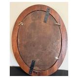 DR - Antique Clara Louise Kellogg Bas Relief in Carved Wooden Medallion- Signed Miollet