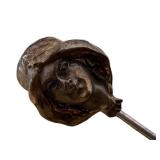 DR - Vintage Figural Stick Pin Cameo Bust