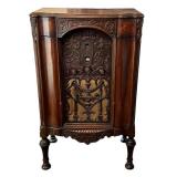 FADA Model 42 Floor Radio Cabinet - 1931, Carved Walnut