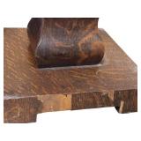 LL - Oak Vintage Pedestal Stand