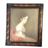 DR - Vintage Portrait Print in Carved Frame
