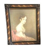 DR - Vintage Portrait Print in Carved Frame