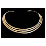 Sterling Silver Vintage Three-Strand Collar Necklace 925 Thailand