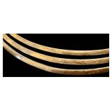 Sterling Silver Vintage Three-Strand Collar Necklace 925 Thailand