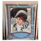 C. Warde Traver Art Nouveau Portrait Prints - 3 Pieces
