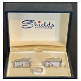 Shields Fifth Avenue Vintage Cufflinks & Tie Pin Set