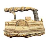 Vintage Steamboat Pin - 1.4 in Gold-Tone