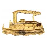 Vintage Steamboat Pin - 1.4 in Gold-Tone