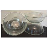 DR - Pyrex 4 Qt Glass Mixing Bowls - Set of 4, Light Wear