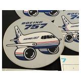 DR - Boeing Collectible Stickers - 12x Boeing 757 Discs & 8x Boeing 737 Cards