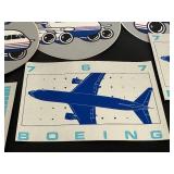 DR - Boeing Collectible Stickers - 12x Boeing 757 Discs & 8x Boeing 737 Cards