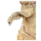 DR - 291D 16-Inch Antique Metal Statue - Woman Playing Lute