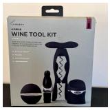 Rabbit 4-Piece Wine Tool Kit with Assorted Glasses, VinOair Aerator & Replacement Spiral