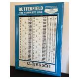 Butterfield The Complete Line Metal Advertising Sign by Clark & Son