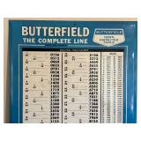 Butterfield The Complete Line Metal Advertising Sign by Clark & Son