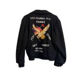 USS Columbus CG-12 Navy Bomber Jacket Med Cruise 1973-1974 (France/Italy/Spain/Greece/Turkey)