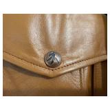 Golden Fleece Vintage Leather Bomber Jacket - Removable Lining - Size 42