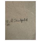 DR - R. Shulgold Charcoal Portrait - Original 1931, Framed 20 x 28 in