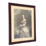 LR- Her Most Gracious Majesty the Queen, Queen Victoria Portrait Engraving (Engraved by Forster, Paris 1846)