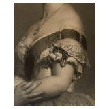 LR- Her Most Gracious Majesty the Queen, Queen Victoria Portrait Engraving (Engraved by Forster, Paris 1846)
