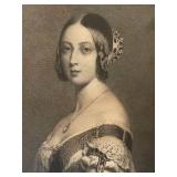 LR- Her Most Gracious Majesty the Queen, Queen Victoria Portrait Engraving (Engraved by Forster, Paris 1846)