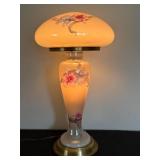 BR - Art Nouveau Floral Glass Table Lamp