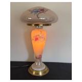 BR - Art Nouveau Floral Glass Table Lamp