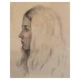 DR - Vintage Art Deco Portrait Drawing