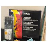 BR - Golden Artist Colors 10-Color Fluid Acrylics, Pitt Artist Pens, Drawing Pencil Kit