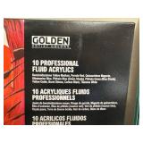 BR - Golden Artist Colors 10-Color Fluid Acrylics, Pitt Artist Pens, Drawing Pencil Kit