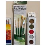 BR - Derwent Studio/Classic Pencils - Cotman Watercolors - Golden Matte Medium - RealValue Brush Set