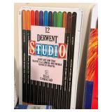 BR - Derwent Studio/Classic Pencils - Cotman Watercolors - Golden Matte Medium - RealValue Brush Set