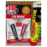 LL - J-B Weld WaterWeld ClearWeld 3x JB Weld Liquid Nails StrongStik (Lot of 7)
