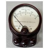 LL - Weston Model 528 Volts AC Voltmeter - Vintage Bench Instrument w/ Leads