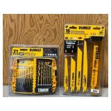 LL - DEWALT Titanium Drill Bit Set 21-Pc & Reciprocating Saw Blade Kit 16-Pc ToughCase