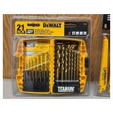 LL - DEWALT Titanium Drill Bit Set 21-Pc & Reciprocating Saw Blade Kit 16-Pc ToughCase