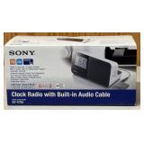 LL - Sony ICF-C705 Dream Machine Clock Radio - Built-in Audio Cable