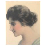 LR - Zula Kenyon Vintage Framed Art Deco Portrait