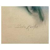 LR - Zula Kenyon Vintage Framed Art Deco Portrait