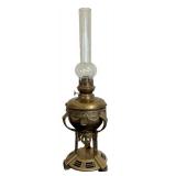 LR - Cosmos Brenner Antique Bronze Oil Lamp
