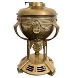 LR - Cosmos Brenner Antique Bronze Oil Lamp