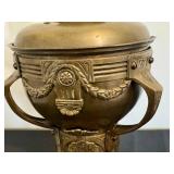 LR - Cosmos Brenner Antique Bronze Oil Lamp