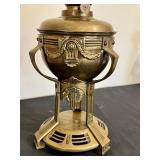 LR - Cosmos Brenner Antique Bronze Oil Lamp