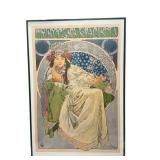 LL - Alphonse Mucha Die Prinzessin Anacinta Art Nouveau Framed Print