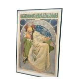 LL - Alphonse Mucha Die Prinzessin Anacinta Art Nouveau Framed Print