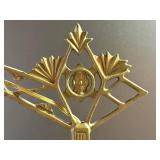 LL - Antique Art Deco Metal Bridge Lamp