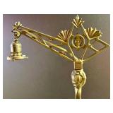 LL - Antique Art Deco Metal Bridge Lamp