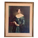 DR - Vintage Portrait Print in Ornate Gold Frame  (No Glass)